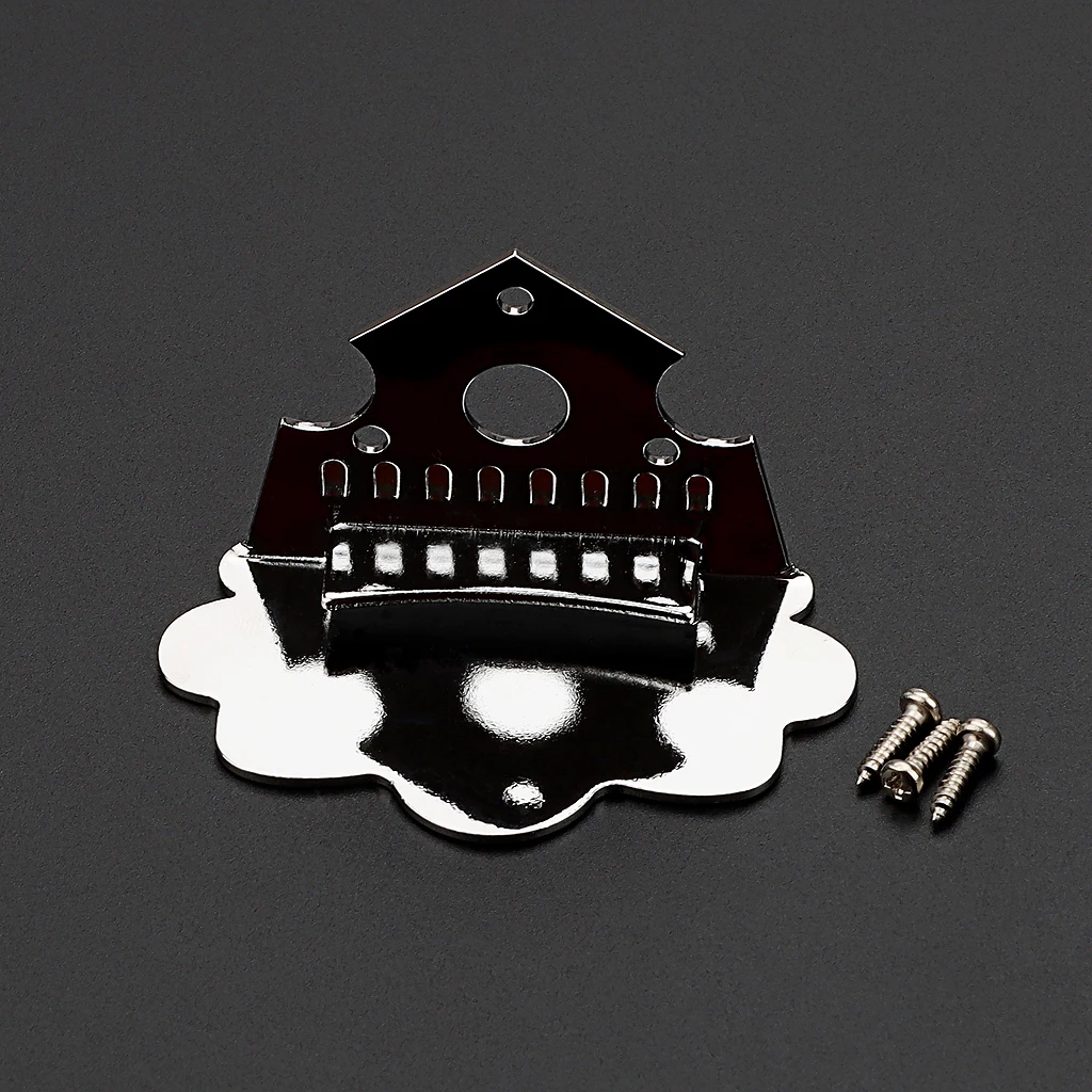 Mandolin Tailpiece Metal Triangle for 8 String Mandolin Silver
