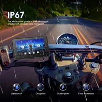 Podofo 5'' Lecteur multimédia intelligent pour moto avec Carplay Android Auto, étanche IP67, prise en charge de la surveillance de la pression des pneus, réglage de l'heure 3