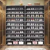 Shoe Cabinet, 10 Tiers 40-45 Pairs Heavy Duty Bamboo Freestanding Shoe Storage Cabinet, 67.7'' Tall Shoe Rack with Open Storage 3