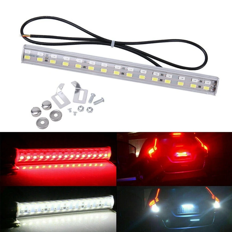 

Universal License Plate Mount High Power LED Backup Tail Light For Car SUV Truck RV White/Red