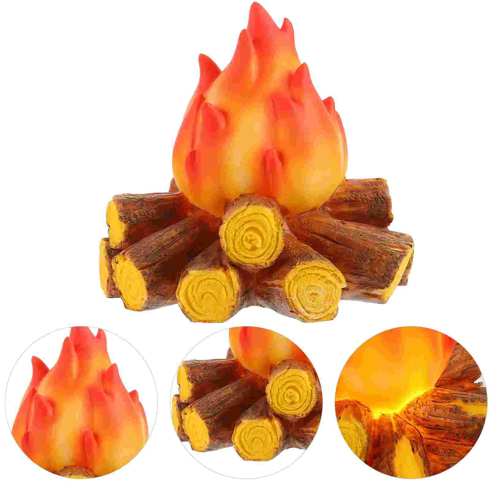 

Flame Lamp Table Light Fake Night Campfire Bedroom Bonfire Resin Festival Party Halloween LED