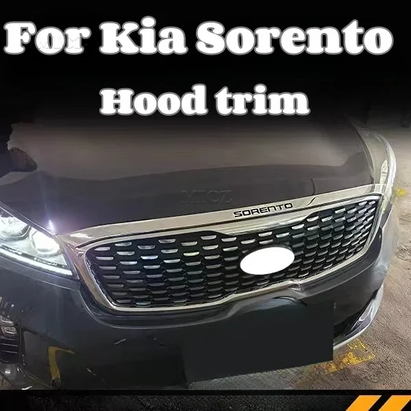 

Аксессуары для Kia Sorento 2015 -2020, Стайлинг автомобиля, 1 шт./комплект, хромированная крышка двигателя из АБС-пластика, накладка на крышку капота