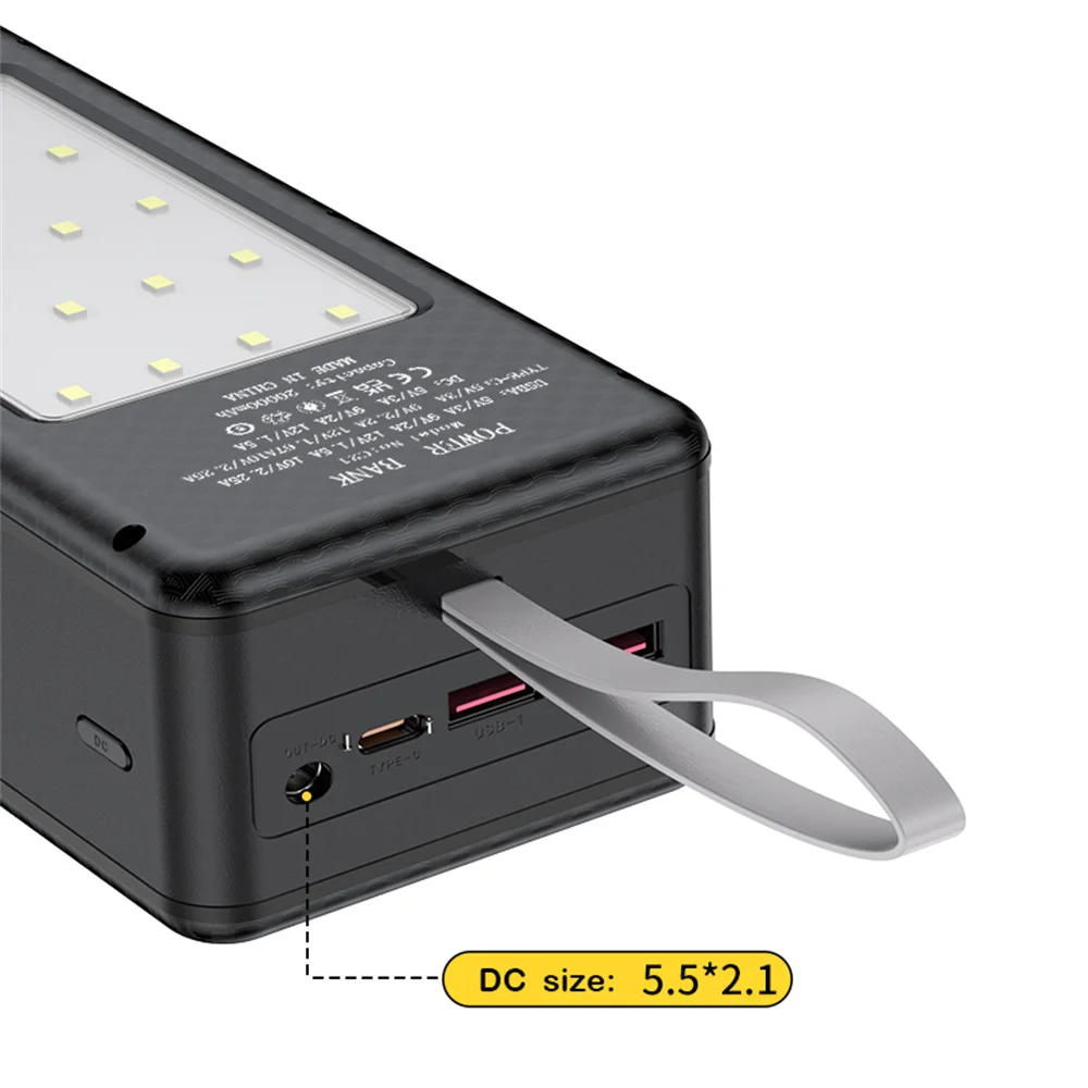 21 18650 Battery 22.5W Power Bank Case Battery Storage Box