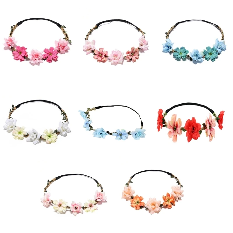 

Новые великолепные повязки на голову с цветком розы, повязка на голову, ленты для волос, праздничный реквизит для фотосессии