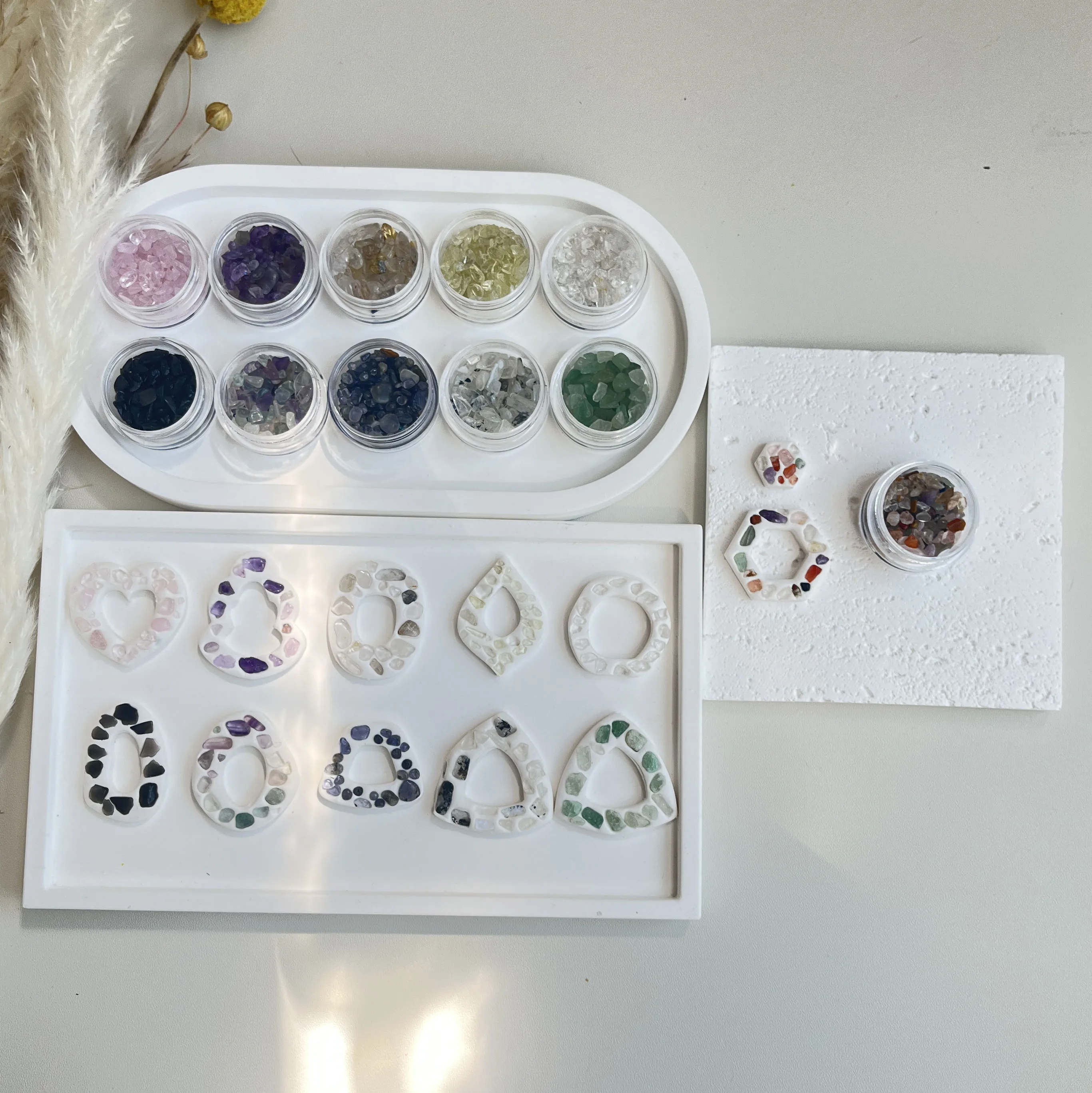 5g/Pc Tiny Shiny Different Color Diamonds Ornaments For Decorating DIY French Style Simple Polymer Earrings Jewelry Badge Gifts