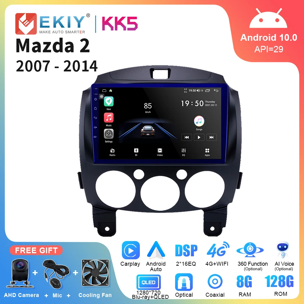 Автомагнитола EKIY KK5 на Android мультимедийный проигрыватель для MAZDA 2 Mazda2 2007 2008 2009 2010