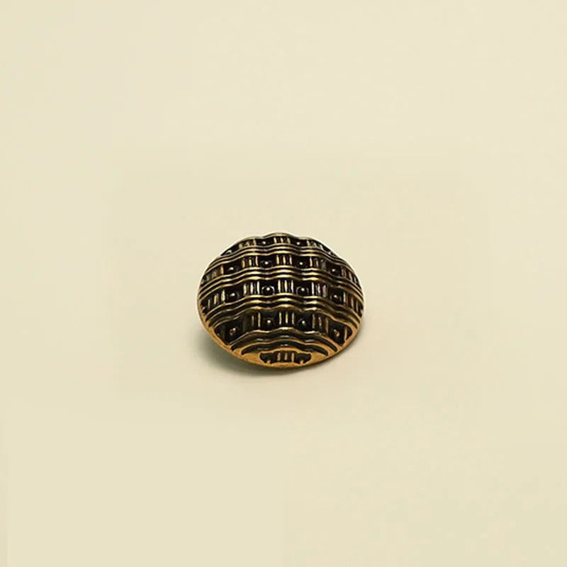 5 Boutons En Cuivre Gravé Or - Décorations Vintage Pour Manteaux, Projets DIY Et Customisation Vêtements - 10