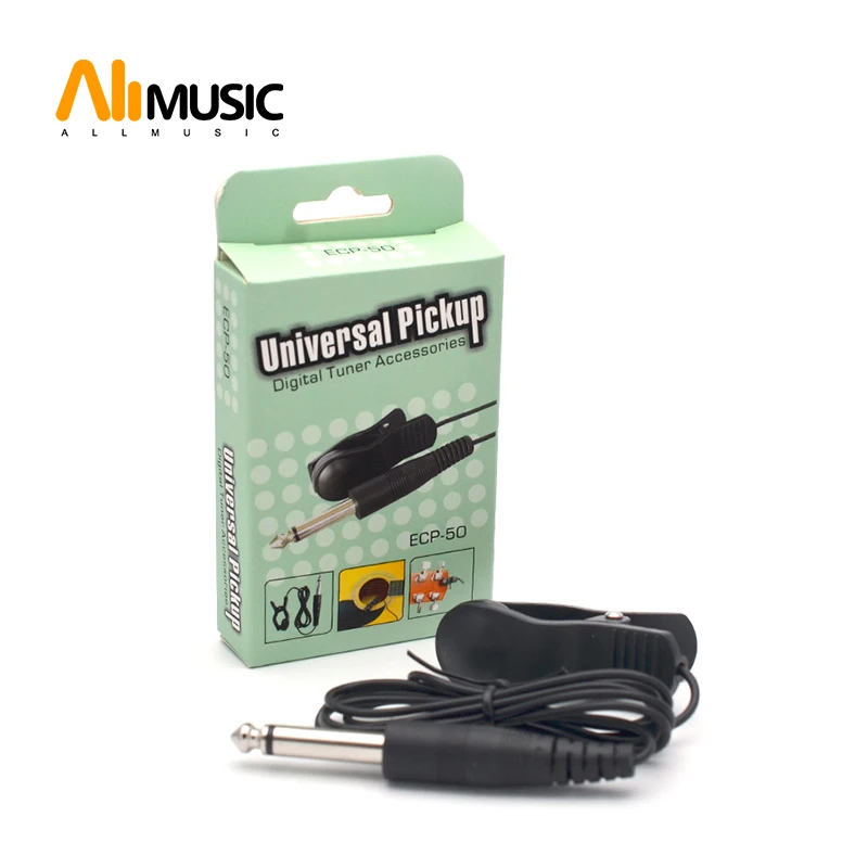 1 Pz Chitarra Acustica Clip-Line Pick Up Pickup Cable Sensore Di Vibrazione Incorporato Con Jack 6.35