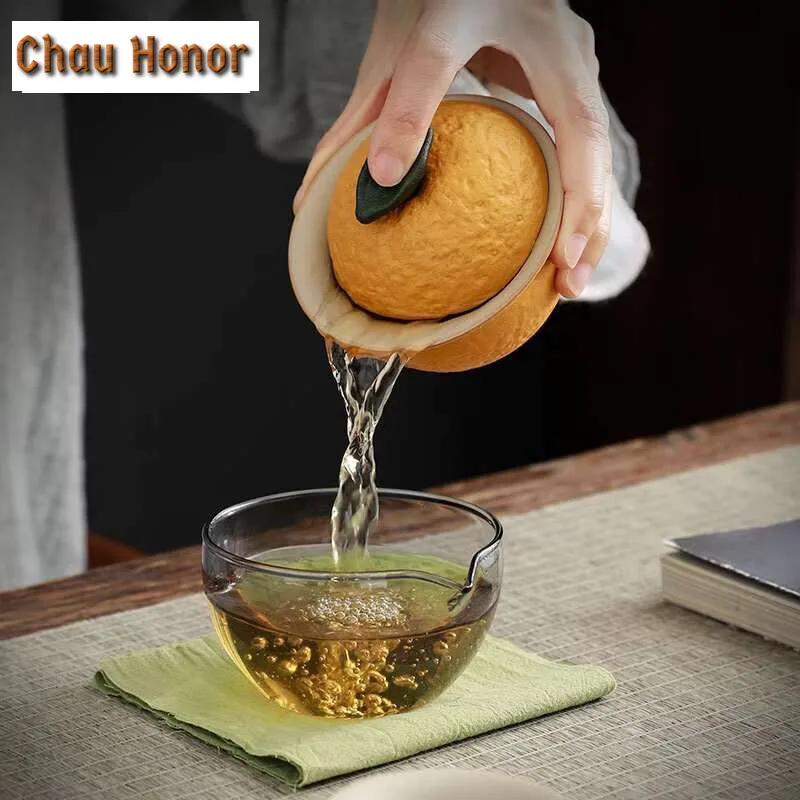 Customize dekopon Tea Set Ceramic Portable Teapot Set Travel Gaiwan Tea Cups of Tea Ceremony Accessories One Pot Two Cup Suit