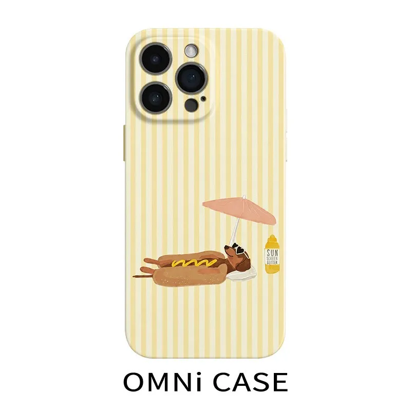 Adorable Striped Dachshund Glossy Film Phone Case