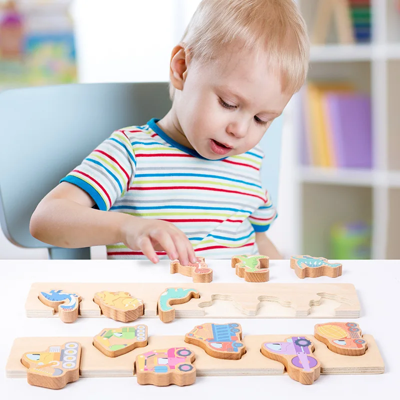 

Kids Montessori Toy Fruit Wooden Puzzle Toy Fingers Flexible Training Wooden Building Blocks Educational Toys For Children Gift