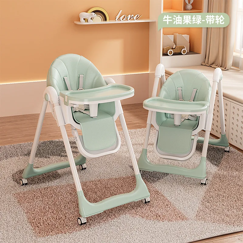 Baby Dining Chair Height Adjustable Children's Table Chair Multifunctional Foldable Household Dining Chair multifunctional children dining chair adjustable baby feeding chair with wheel foldable baby high chair kids booster seat