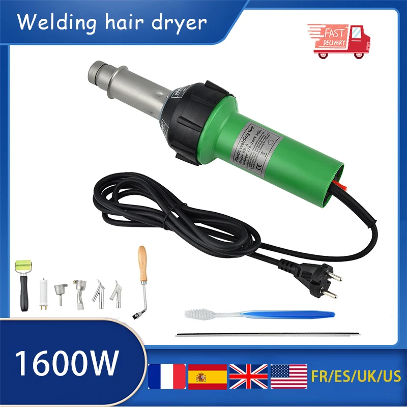 Industrial Electric Heat Gun, Hair Dryer, Plastic Welding Gun, Bumper PVC Shrink Wrap, Tool Makita, 220V, 1600W