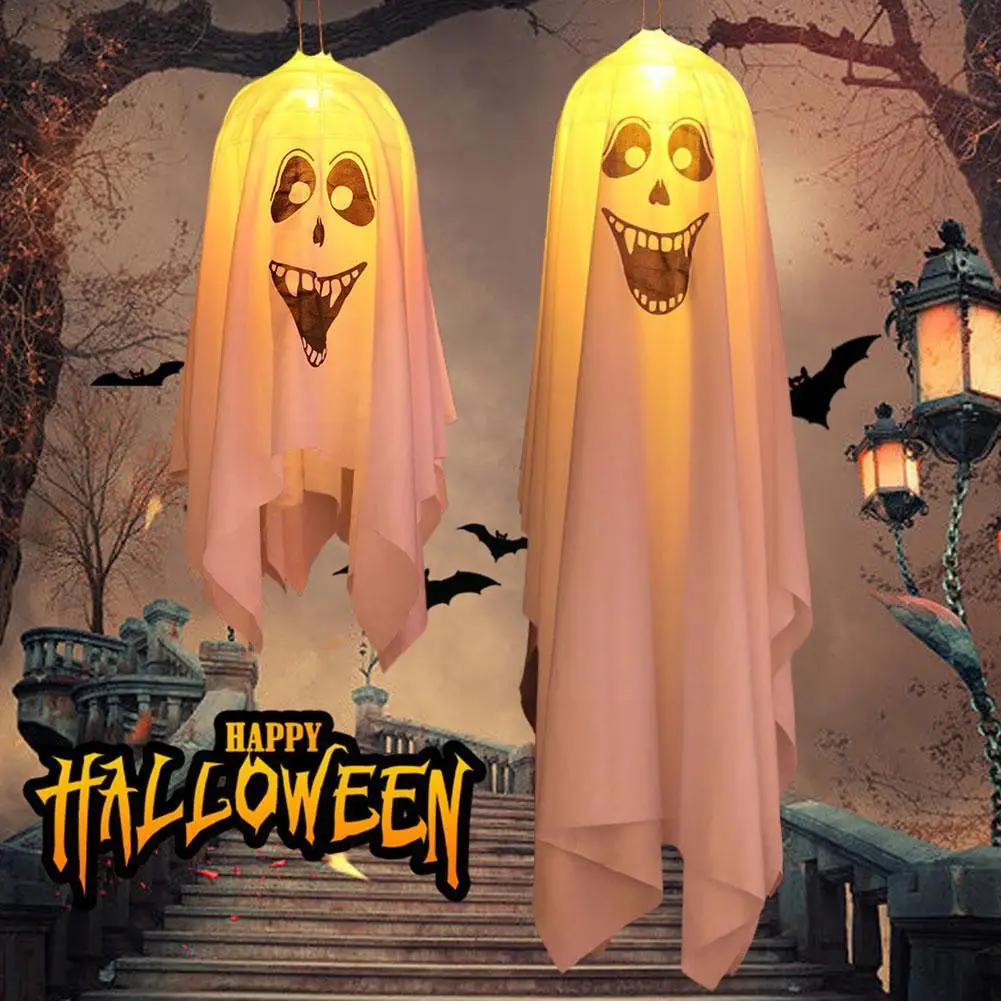 

Halloween Decorative Colorful Lights LED Horror Laughing Light Battery Flying Atmosphere Polyester Party Powered Ghost L4F4