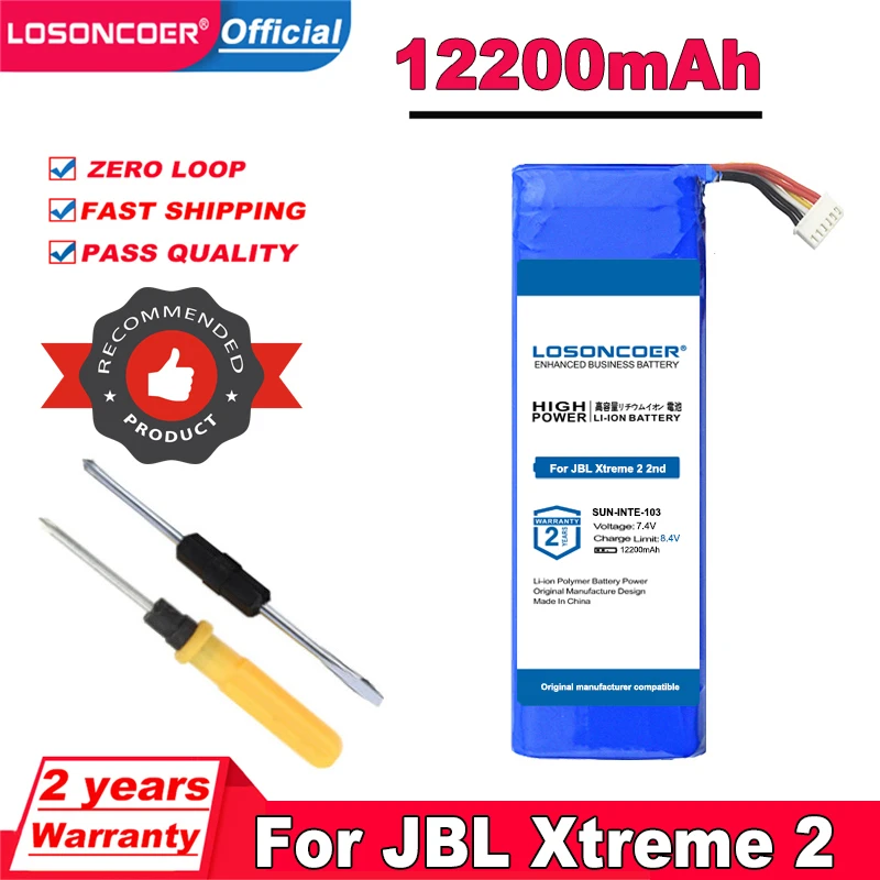 Remplacement De La Batterie Pour JBL Xtreme 2 XTREME2BLKAM XTREME2BLUAM 2INR19 66-2 SUN-INTE-103(7.2 V 37.44Wh) | Rakuten