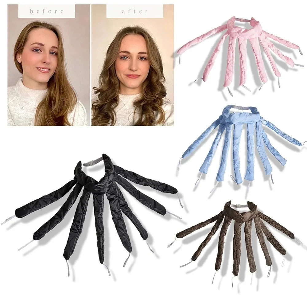 Octopus Heatless Curling Rod Headband Curls Silk Ribbon Sleeping Wave Formers No Heat Curls Ribbon Lazy Hair Bigodino Hair Rollers