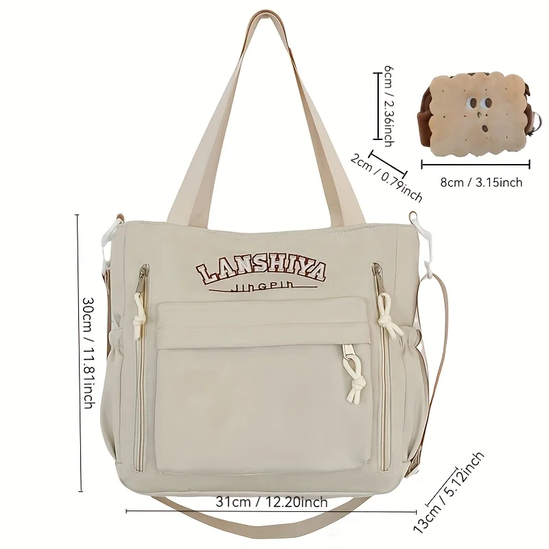 Korean Women's Shoulder Bags Multiple Pockets Cute Crossbody Bag For Students' School Handbags With A Small Wallet