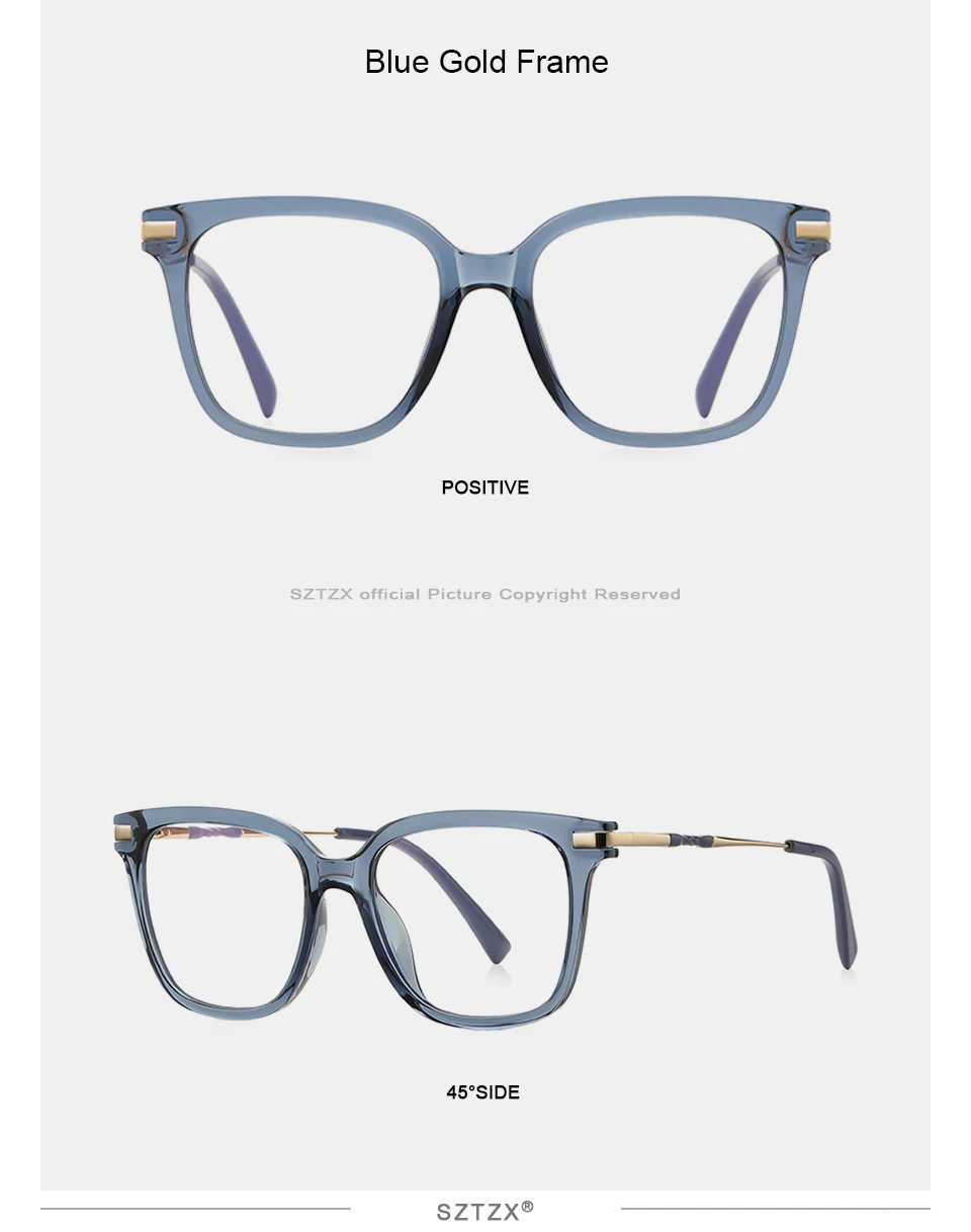 SZTZX Mode Weibliche Photochrome Anti Blue Ray Blocking Lesebrille für Frauen Myopie Hyperopie Rezept Optische Brillen – Detail 21