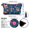 Cartoon Sloth Flower Print Portable Women Travel Storage Bag Toiletry Organize Cosmetic Bag Waterproof Female MakeUp Bag 6
