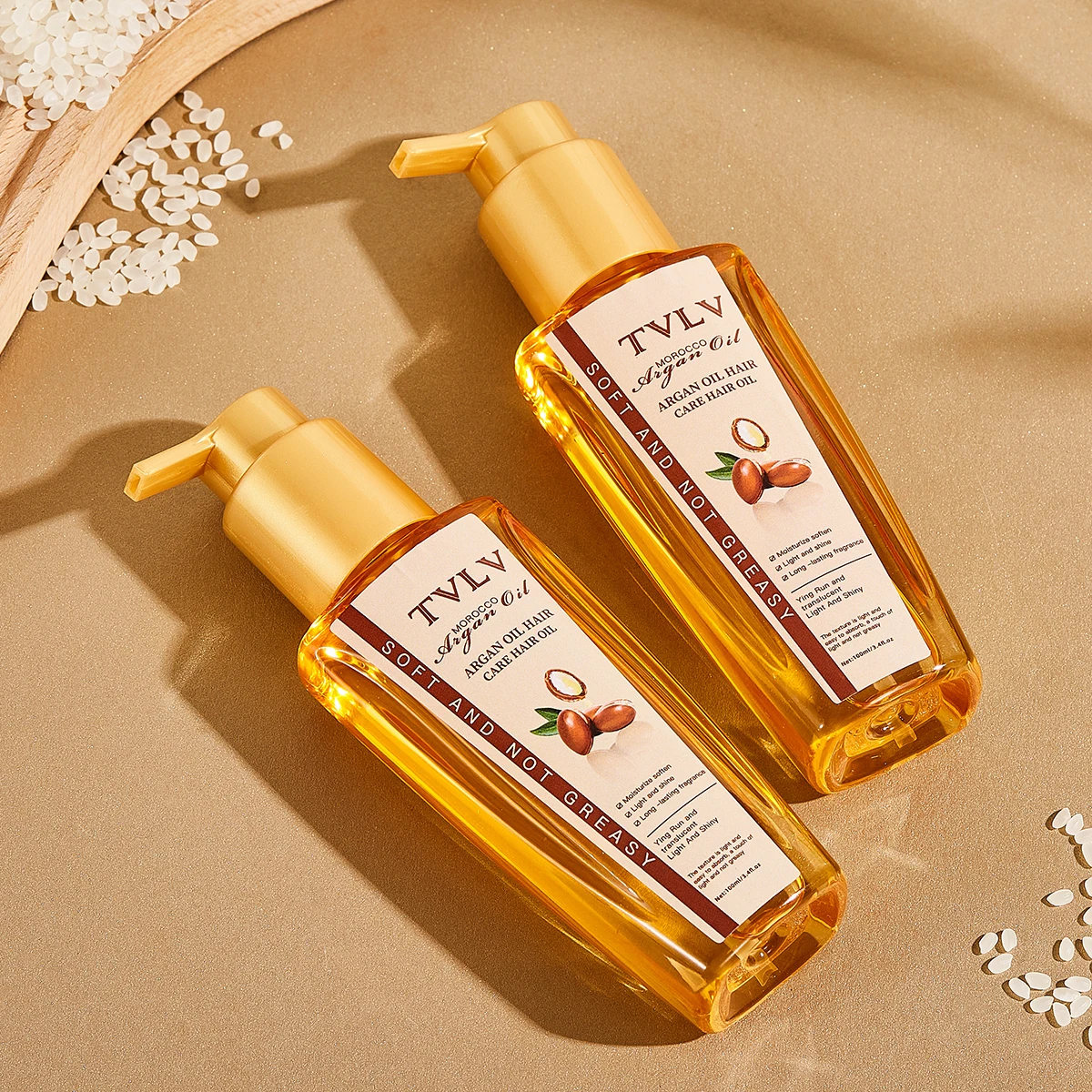 Argan Oil Hair Care Hair Care Essential Oil Moisturize Soften Get rid of dry, frizzy hair Creat Lightweight Fluffy Look 100ml