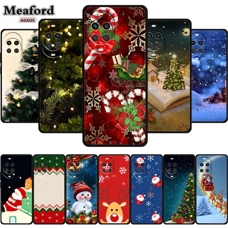 Festive Cartoon Christmas Soft TPU Phone Case - Fun & Durable Bumper Cover