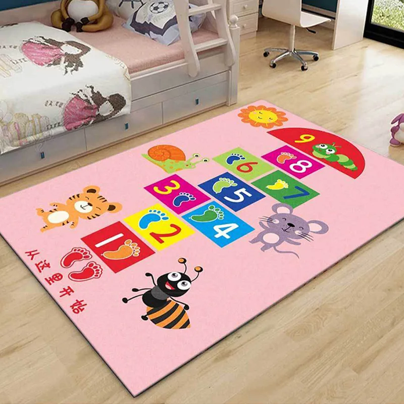 Baby Crawl Floor Mat Children Soft Flannel Carpets Non slip Area Rugs