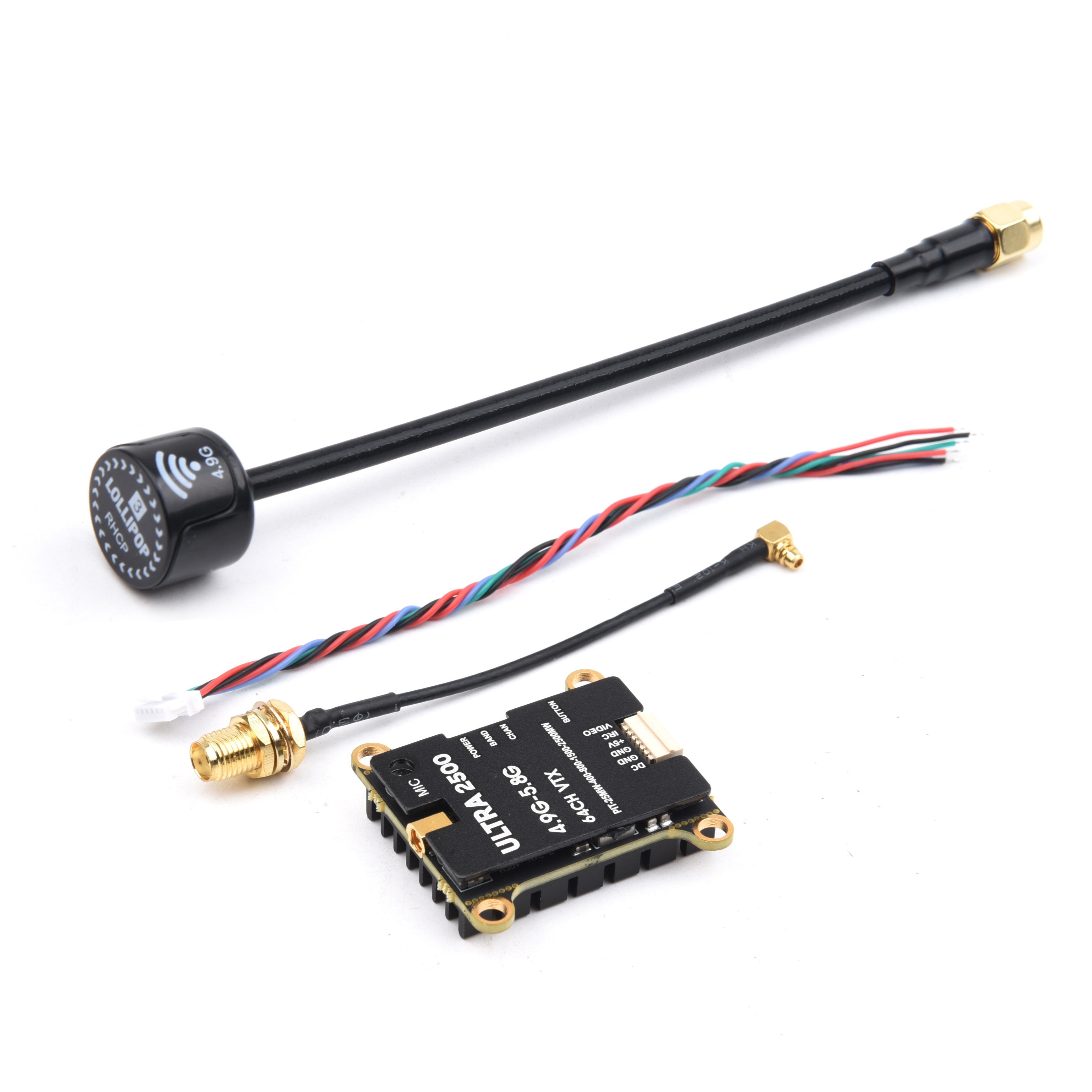 NEW 64CH 4.9G-5.8G 1.6W / 2.5W FPV VTX Transmitter with antenna For Long Range FPV Racing Drone Frame