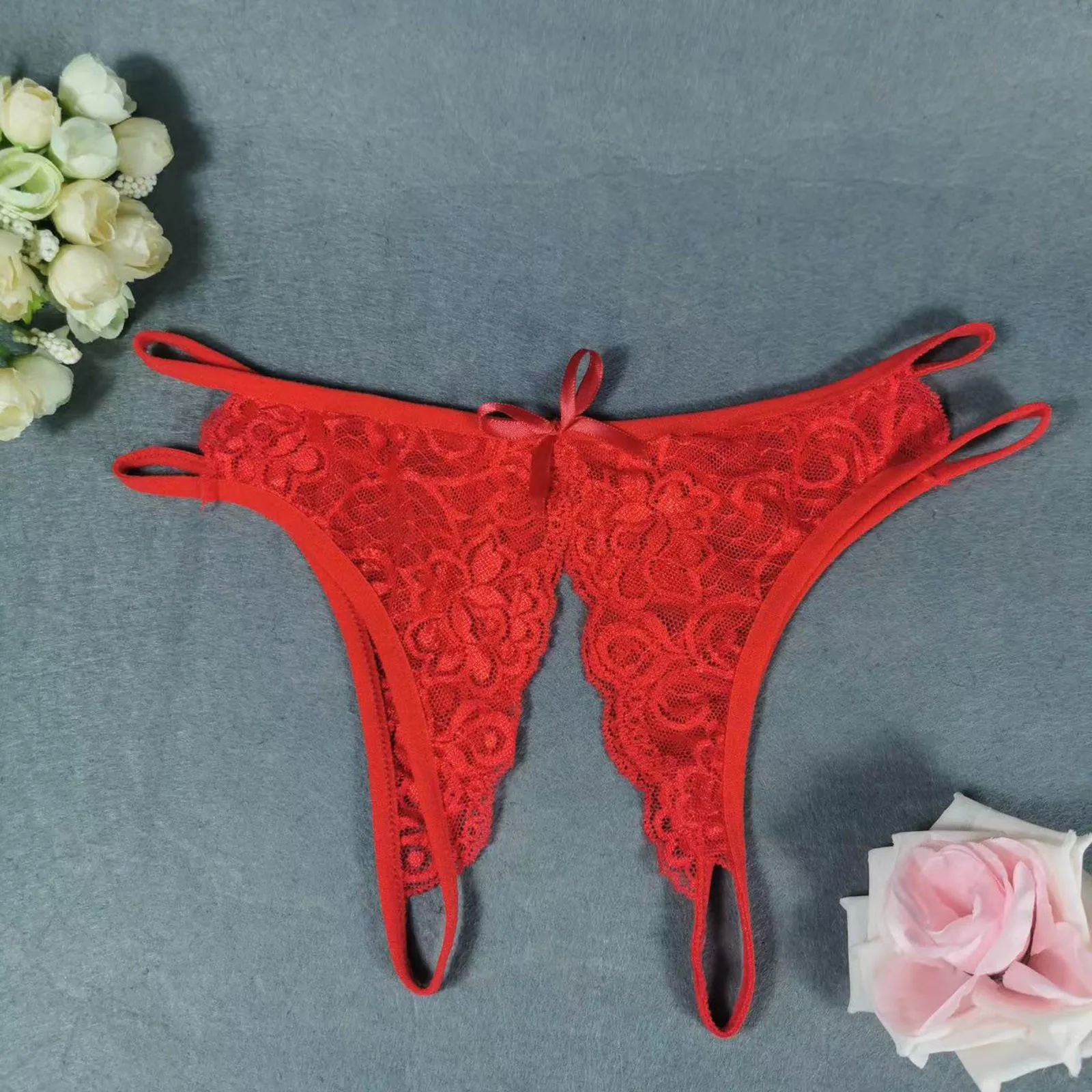 

Sexy Crotchless Lace Panties Women Mesh Transparent Hollow Out Underwear Erotic Sensual Lingerie Briefs Female Porn Underpants