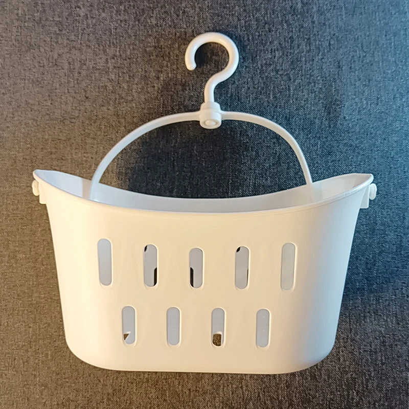 Bathroom Hanging Drain Basket With Rack Shower Storage Sink Holder Hook Kitchen Sundries Hanging Organizer Basket