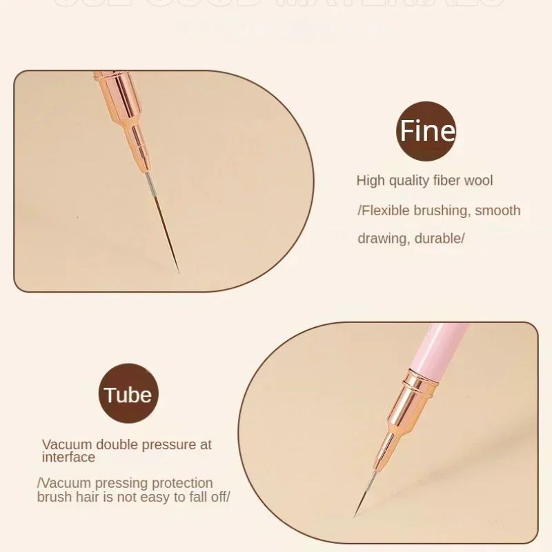 Nail Art Pens Nail Art Brushes Nail Brushes Nail Art Tools Gel Nail Tools 7/9/11/15/25MM/1pc Nail Liner Brush Set Handle Drawing Lines Stripe Painting Flower Pen Manicure