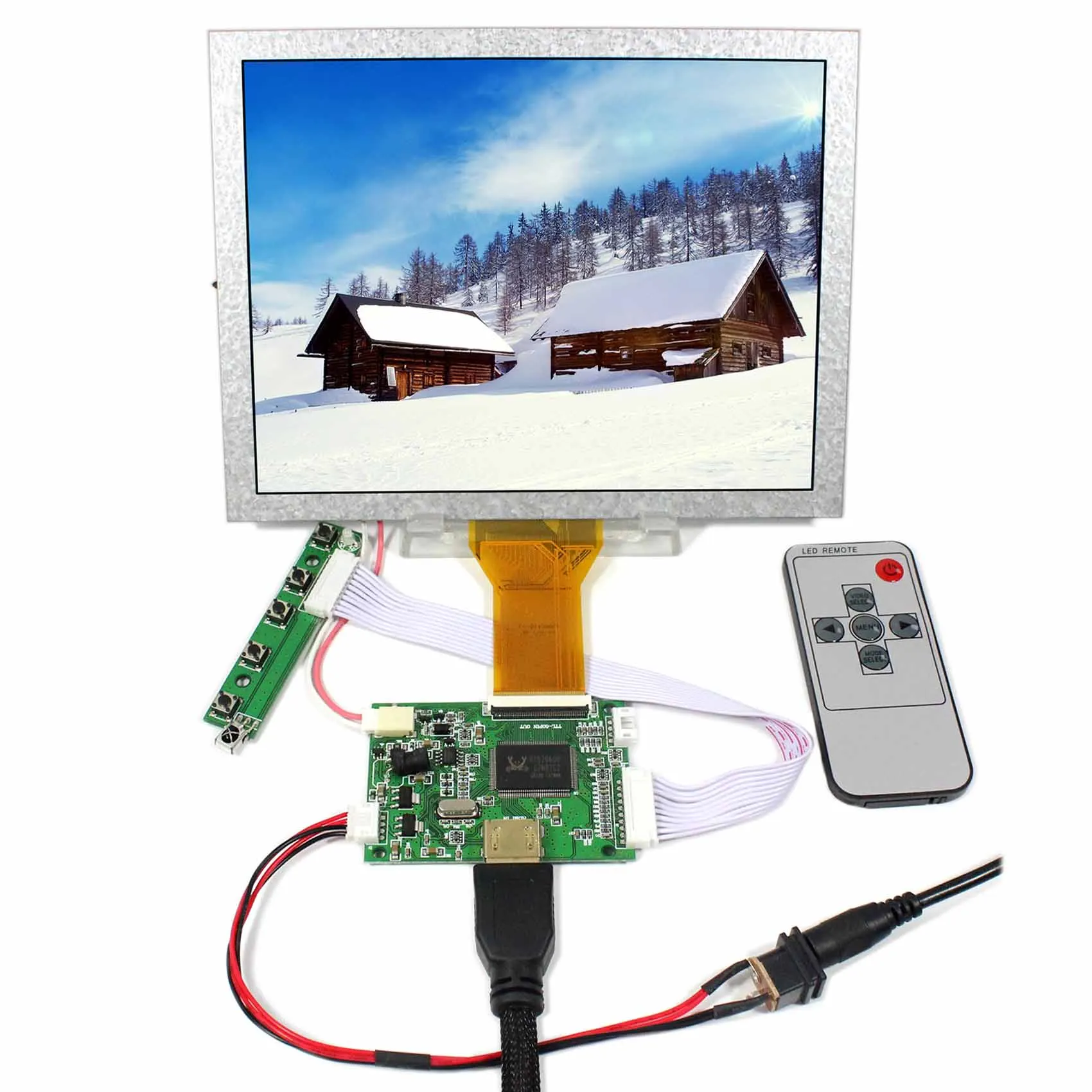 

Плата контроллера HDM I LCD с 8 "800x600 EJ080NA 05A LCD для Raspberry Pi