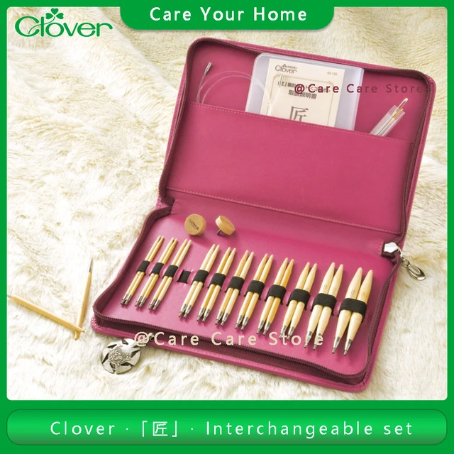 Clover Knitting Hooks Interchangeable Circular Needles Set Circular  Removable Needles Kit Bamboo Knitting Needles Set - AliExpress