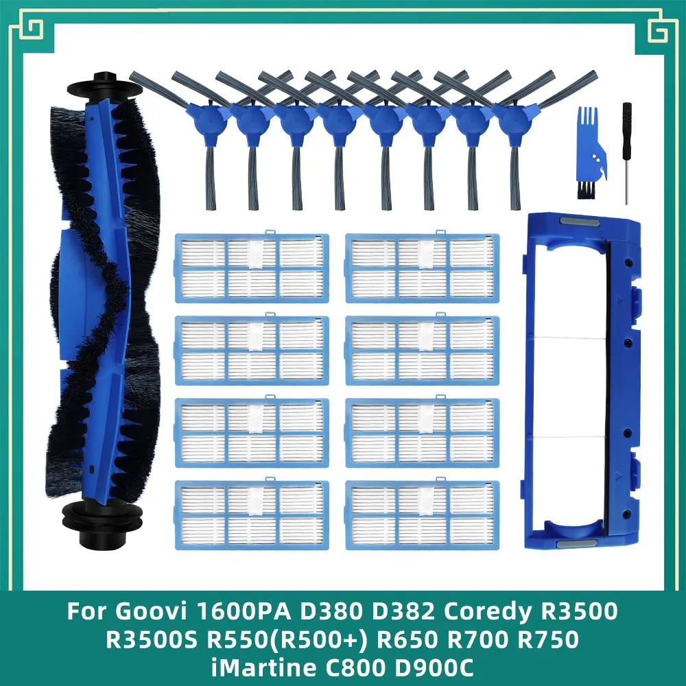 Robô Aspirador Acessórios Parte Tampa da Escova Lateral Principal Filtro Hepa Google 1600pa D380 D382 Coredy R3500 R3500s R550