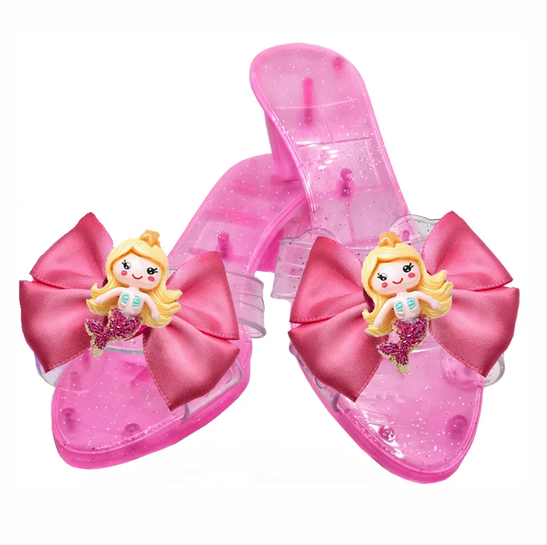 thumbnail image 2 of 1 Pair Kids High Heels Mini Plastic Princess Slipper For Girls 2 of 10