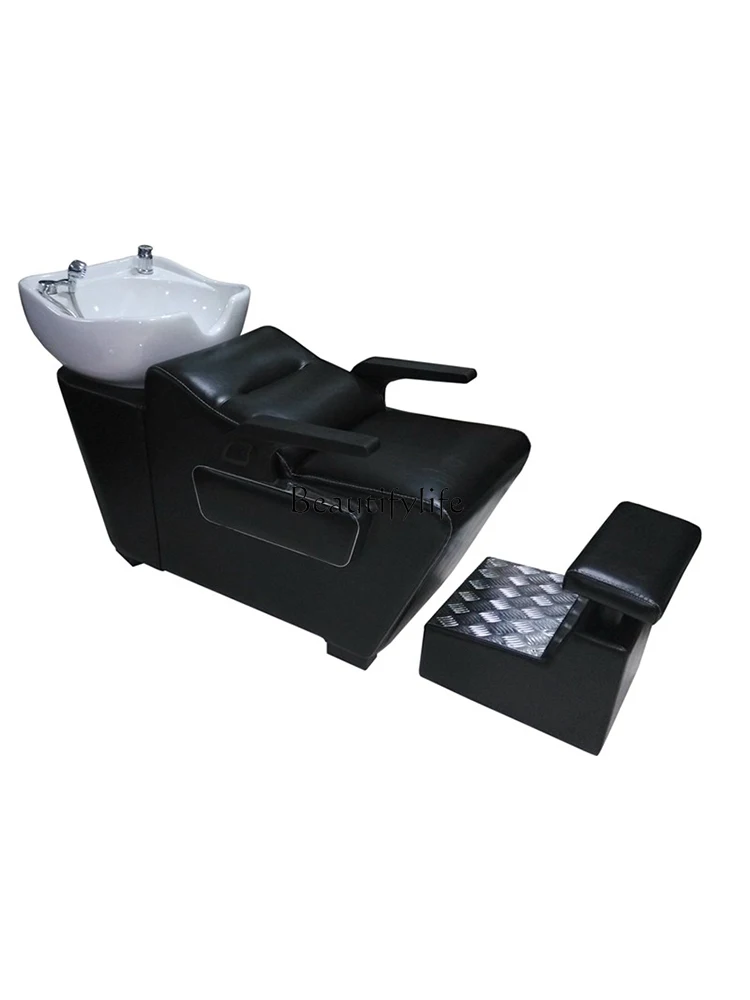 Ceramic Basin Shampoo Lying Half Beauty Salon Flushing Bed Scalp Massage Care Chair