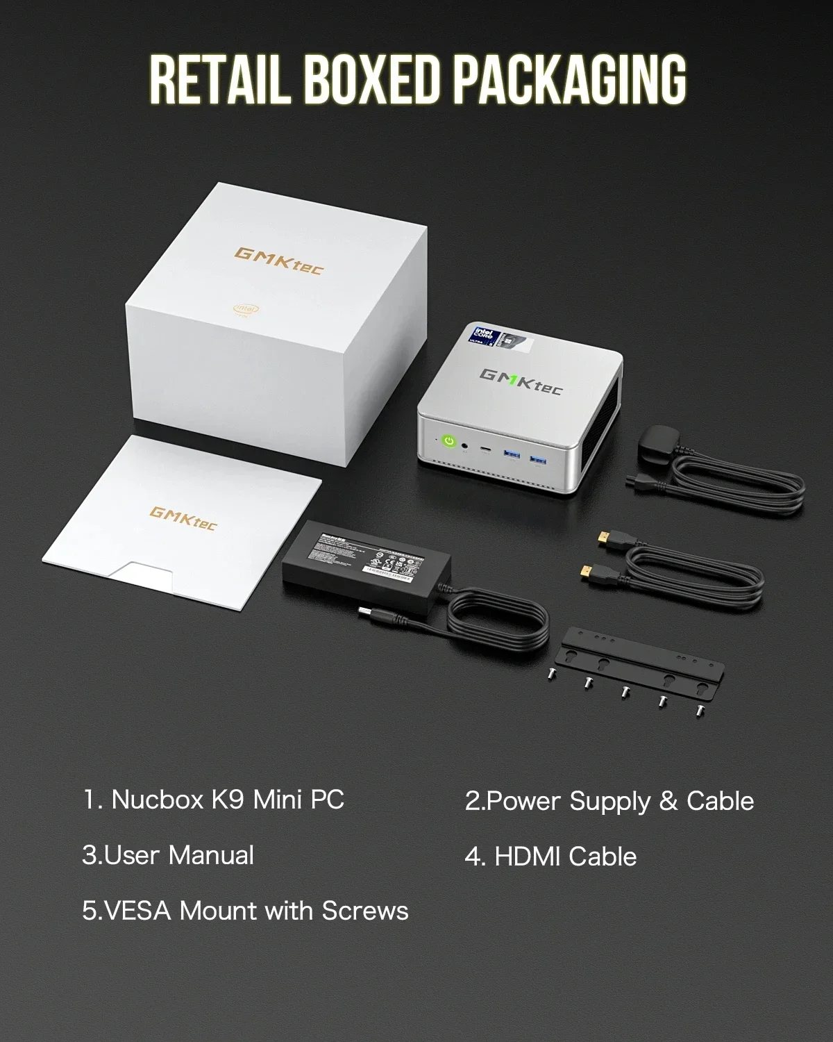 GMKtec K9 Ultra 5 125H WINS 11 MINI PC DDR5 5600Mhz NVME SSD PCIE