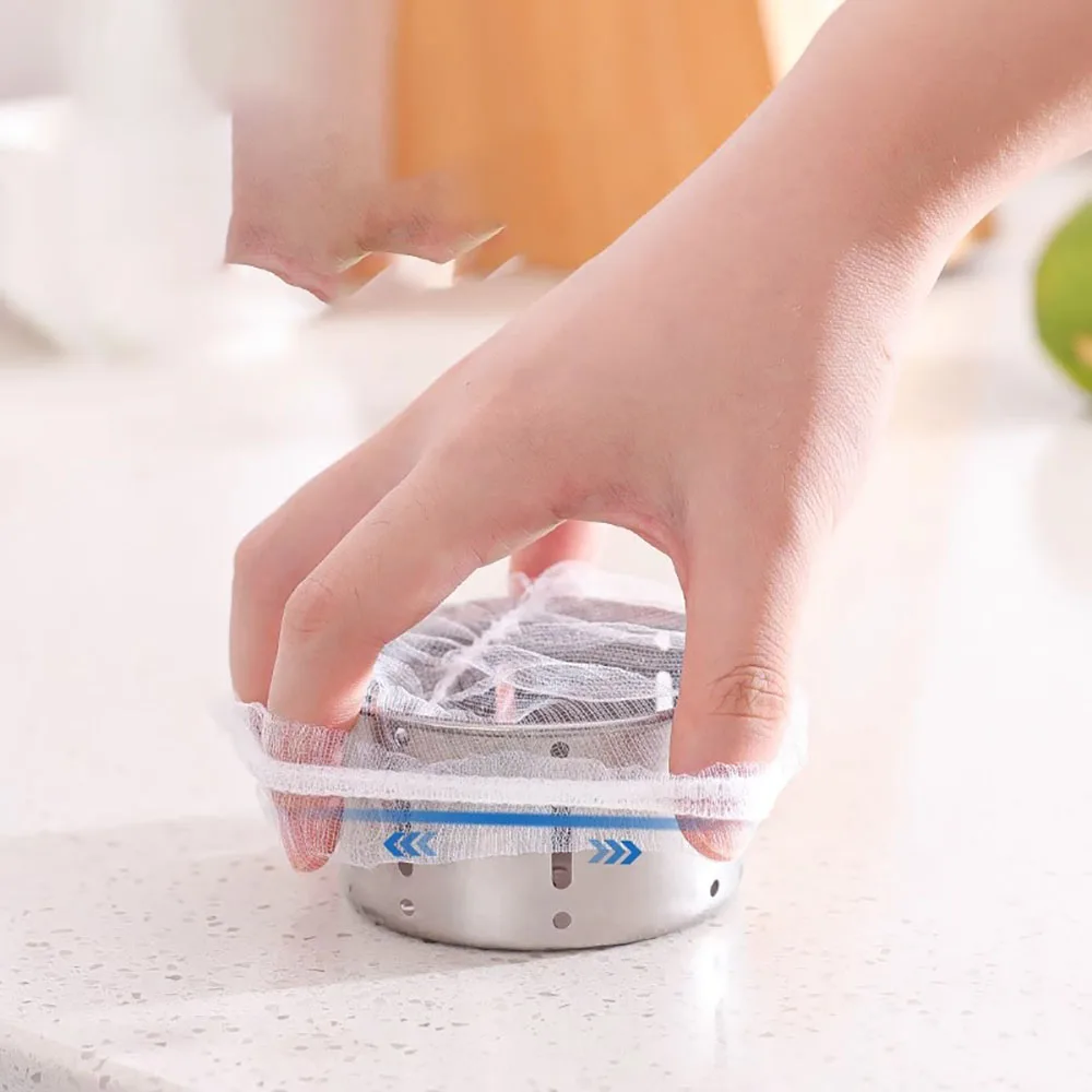 30-200Pcs Disposable Kitchen Sink Filter Sewer Drain Anti-blocking Garbage Bag Pool Leak Mesh Bag Mesh Strainer Sink Garbage Net