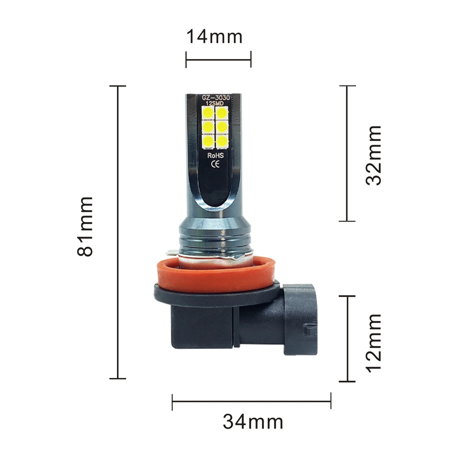 2Pcs H11 H8 H9 H10 H1 H3 9005 9006 LED Headlight Car Fog Light Bulbs DRL H4 H7 Auto Driving Running Lamps 6000K 8000LM 80W 12V led light led bulb led fog light led headlight fog and headlight bulbs