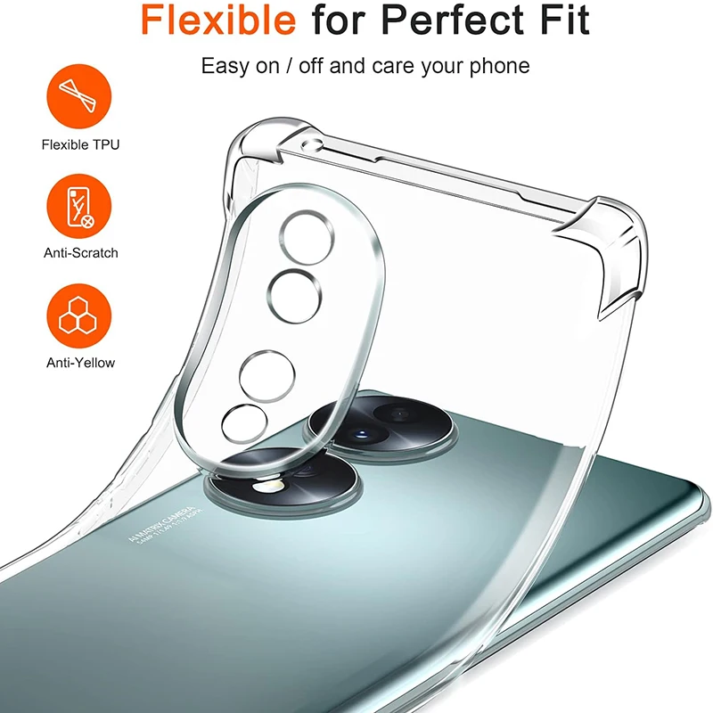 Ultra Thin Shockproof Transparent Silicone Case - Soft TPU Bumper Sleeve
