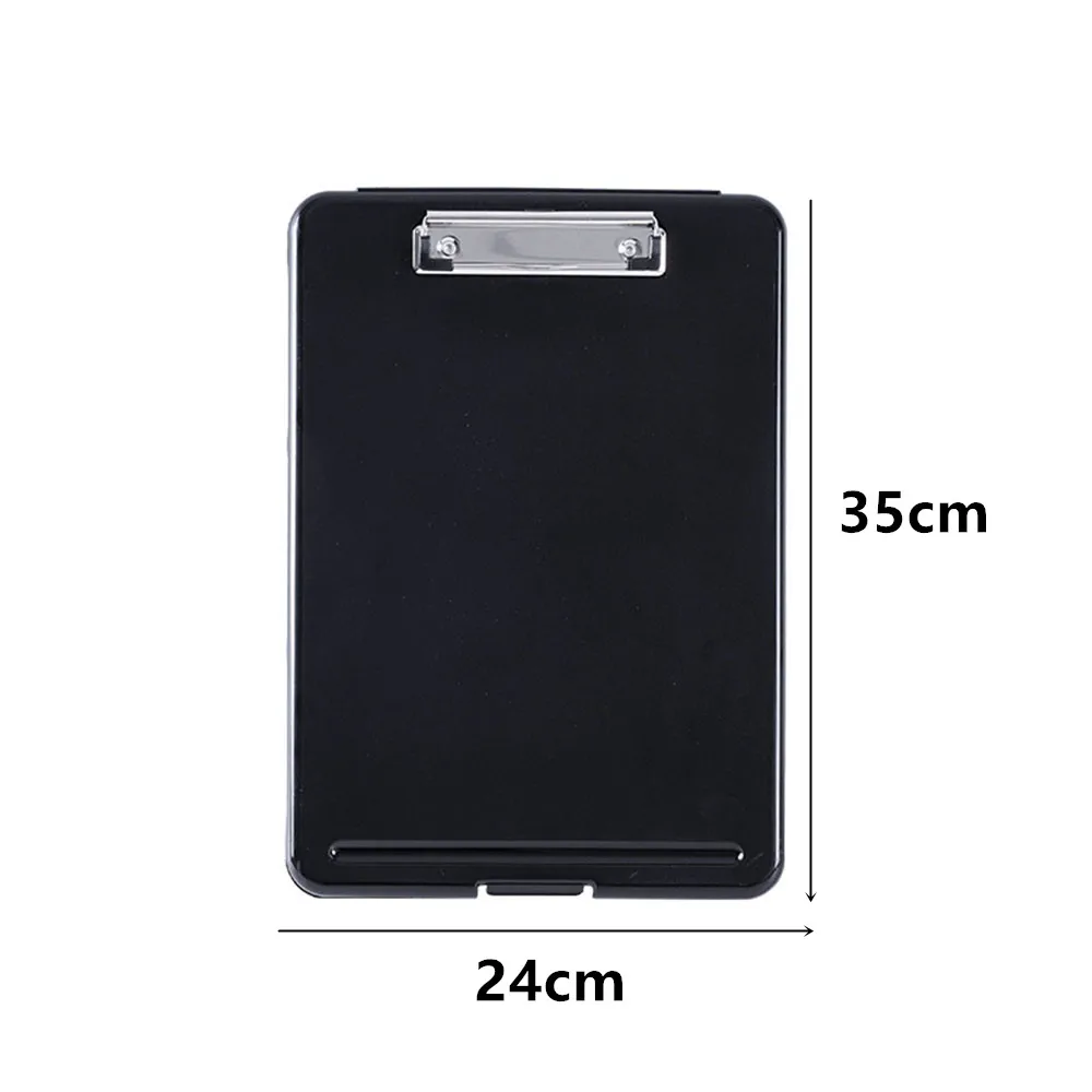 A4 Clipboard File Box Case Document PP File Folders Organizer Clipboard Pen Holder Writing Pad Stationery School Office Supplies File Folder