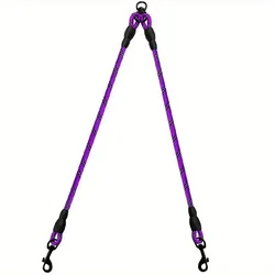 Tangle - Free Dual Dog Leash - 360° Swivel Design (PURPLE)