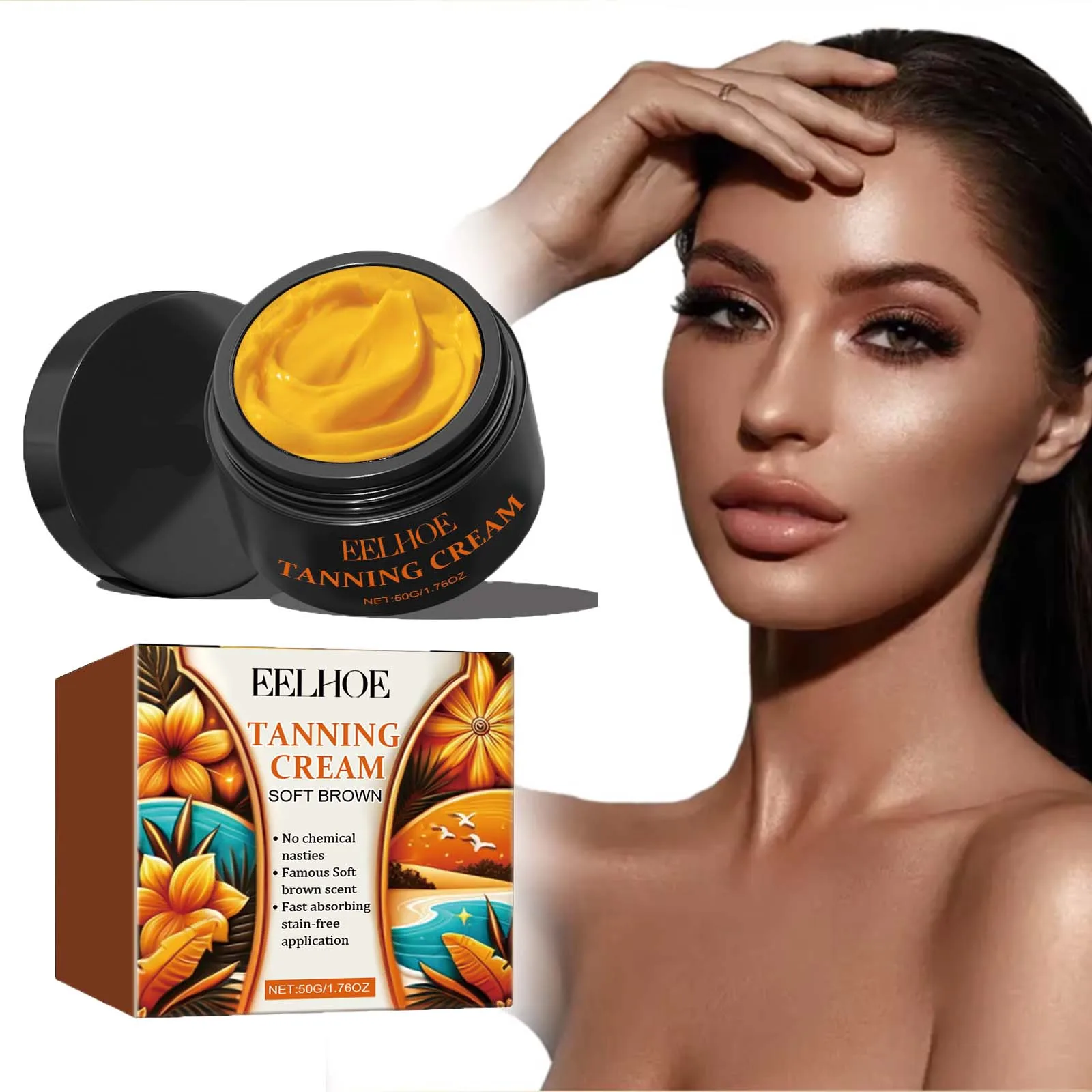 Tanning Cream Summer Natural Facial Body Bronzer Lotion Nourish Self Tanner Moisturizing Long Lasting Bronzer Tan Skin Cream