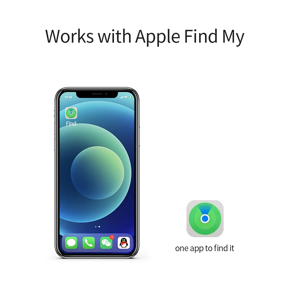 Mini Smart Tag Bluetooth GPS Tracker Locator Anti-lost Alarm for Key Wallet Bag Luggage Pet Finder Works with Apple Find My