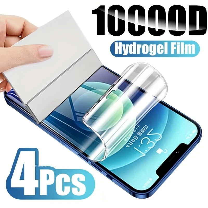 

Гидрогелевая пленка 4 шт., Защитная пленка для экрана Iphone 15 Pro Max 11 12 13 Mini 14 Plus X XR XS MAX 7 8Plus SE 2 SE 3