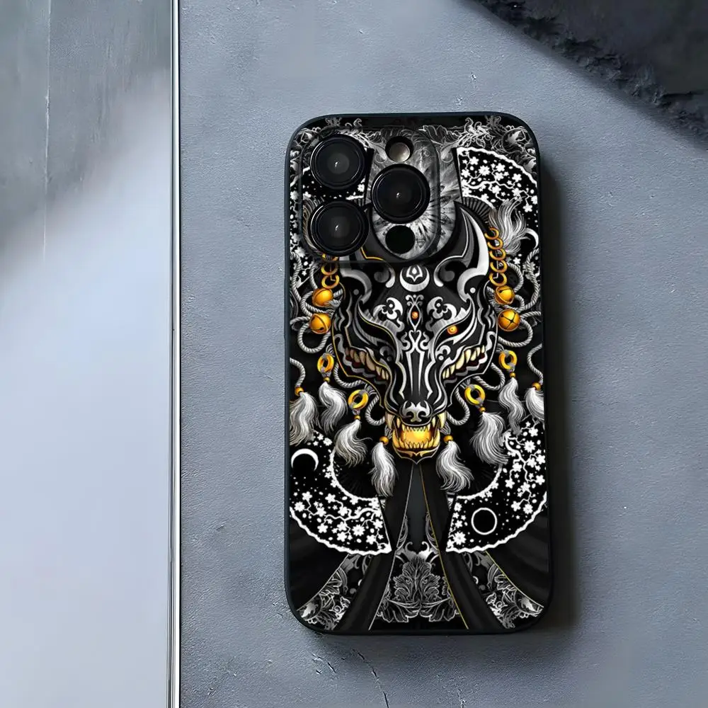 Custodia Giapponese Per Telefono Per Samsung S 24 23 22 21 20 Art Plus Fox Ultra A 24 Uv Color Kitsune Stampa A Getto D'Inchiostro 34 54 53 Luxury Bla