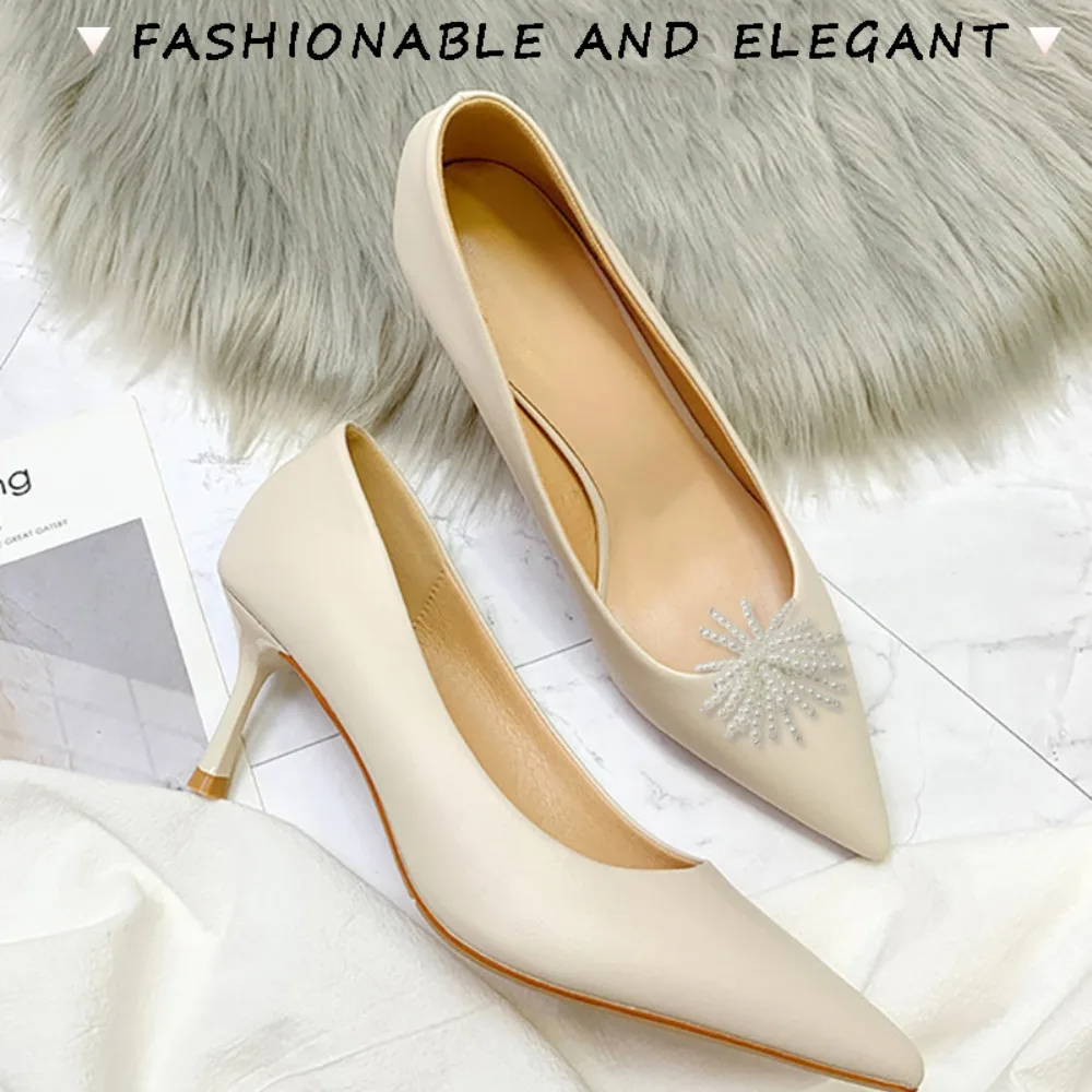 2 Pcs Pearl Rhinestone Shoe Clips Triangle Shape Detachable Shoe Decoration  Ladies Wedding Shoe Accessories for Women DIY Crafts - AliExpress