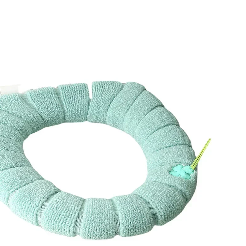 Winter Warm Toilet Seat Cover Mat Bathroom Toilet Pad Cushion with Handle Thicker Soft Washable Closestool Warmer Accessories 5