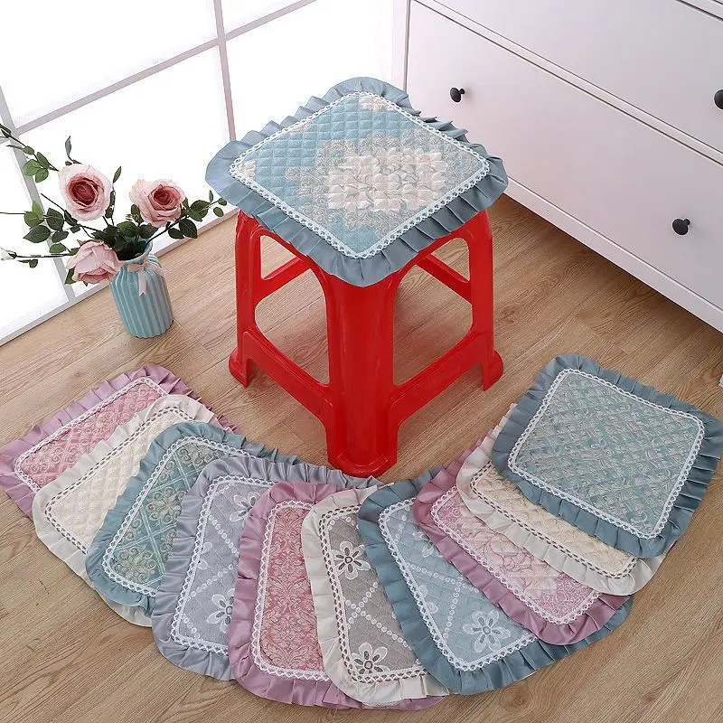 

Wooden stool cushion thickening stool antiskid mat square stool set cover students home stool mat