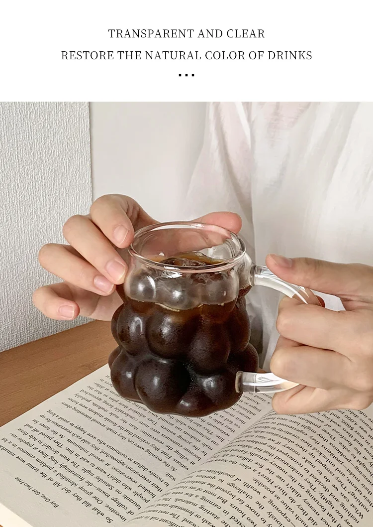 Creative Glass Mug Retro Coffee Milk Cup Transparent Breakfast Cups Wine Latte Cocktail Glasses