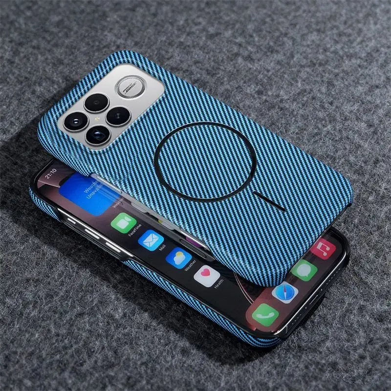 Carbon Fibre MagSafe Protective Back Cover Case - Hard PC Shell